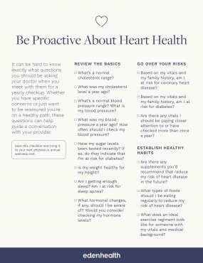 A Heart-Healthy Checklist for Employees - Eden Health